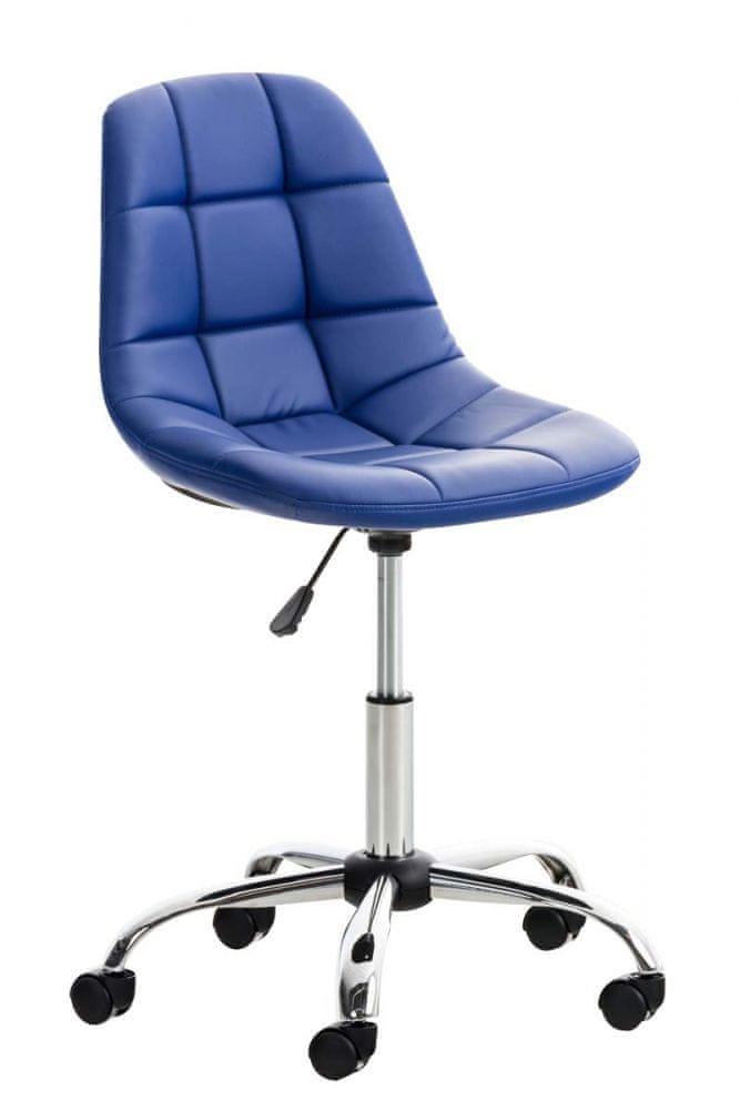BHM Germany Kancelárska stolička Emil, syntetická koža, modrá